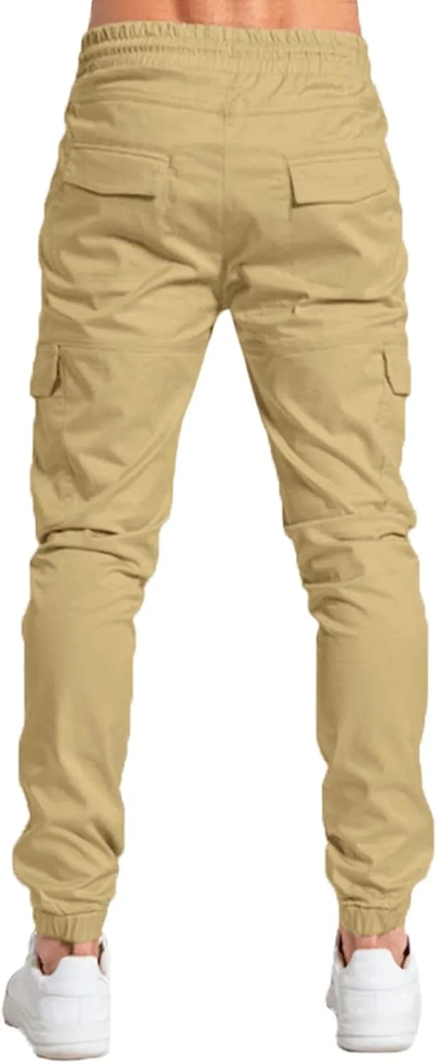 Cargo Sweatpants for Men Big and Tall Men's Sports Casual Jogging Trousers Lightweight Hiking Work Pants Outdoor Pant