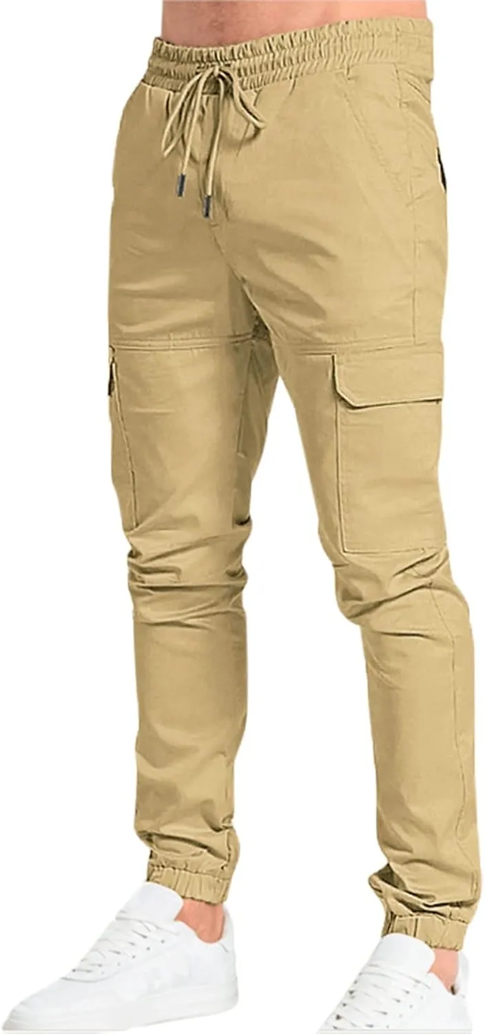 Cargo Sweatpants for Men Big and Tall Men's Sports Casual Jogging Trousers Lightweight Hiking Work Pants Outdoor Pant