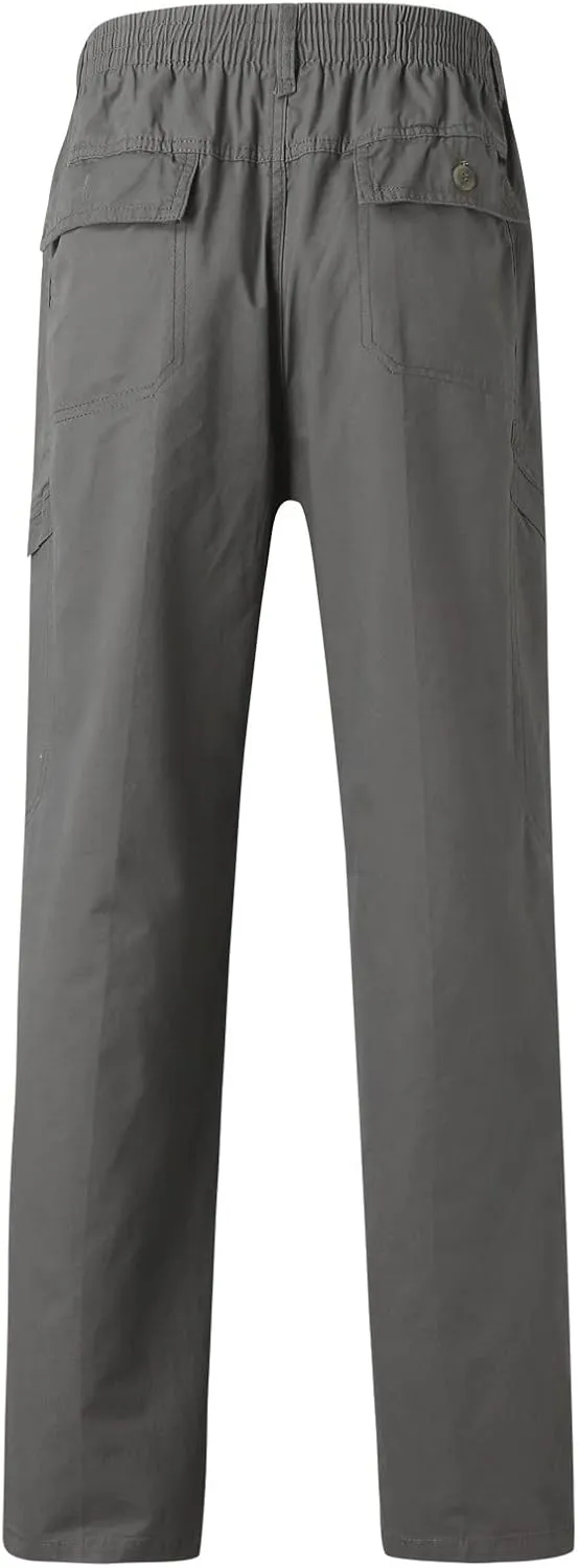 Cargo Sweatpants for Men Big and Tall Pockets Casual Streetwear Y2K Mens Cargo Pants Drawstring Hiking Pants Elastic