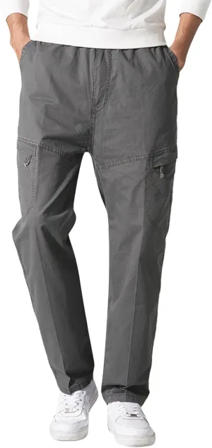 Cargo Sweatpants for Men Big and Tall Pockets Casual Streetwear Y2K Mens Cargo Pants Drawstring Hiking Pants Elastic