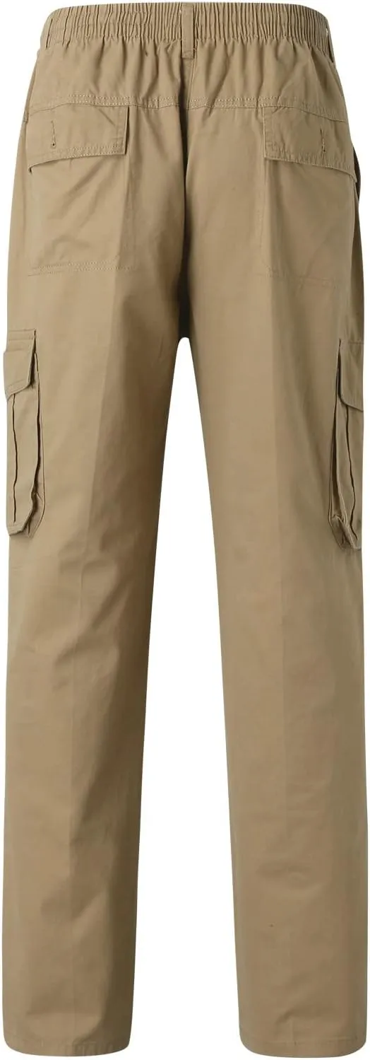 Cargo Sweatpants for Men Men's Drawstring Waist Zipper Hem Corduroy Cargo Pants with Pockets Men's Casual Drawstring