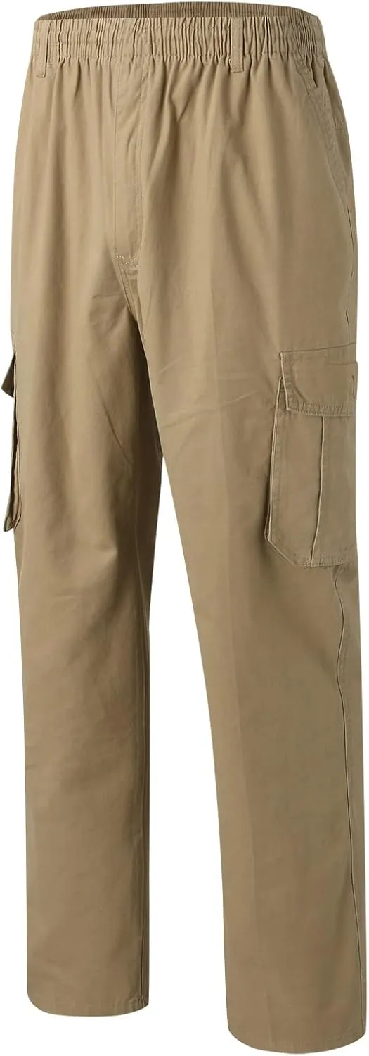 Cargo Sweatpants for Men Men's Drawstring Waist Zipper Hem Corduroy Cargo Pants with Pockets Men's Casual Drawstring