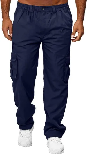 Cargo Sweatpants for Men Mens Lounge Pants Linen Drawstring Elastic Waist Baggy Drop Crotch Sweatpants Trousers Mens