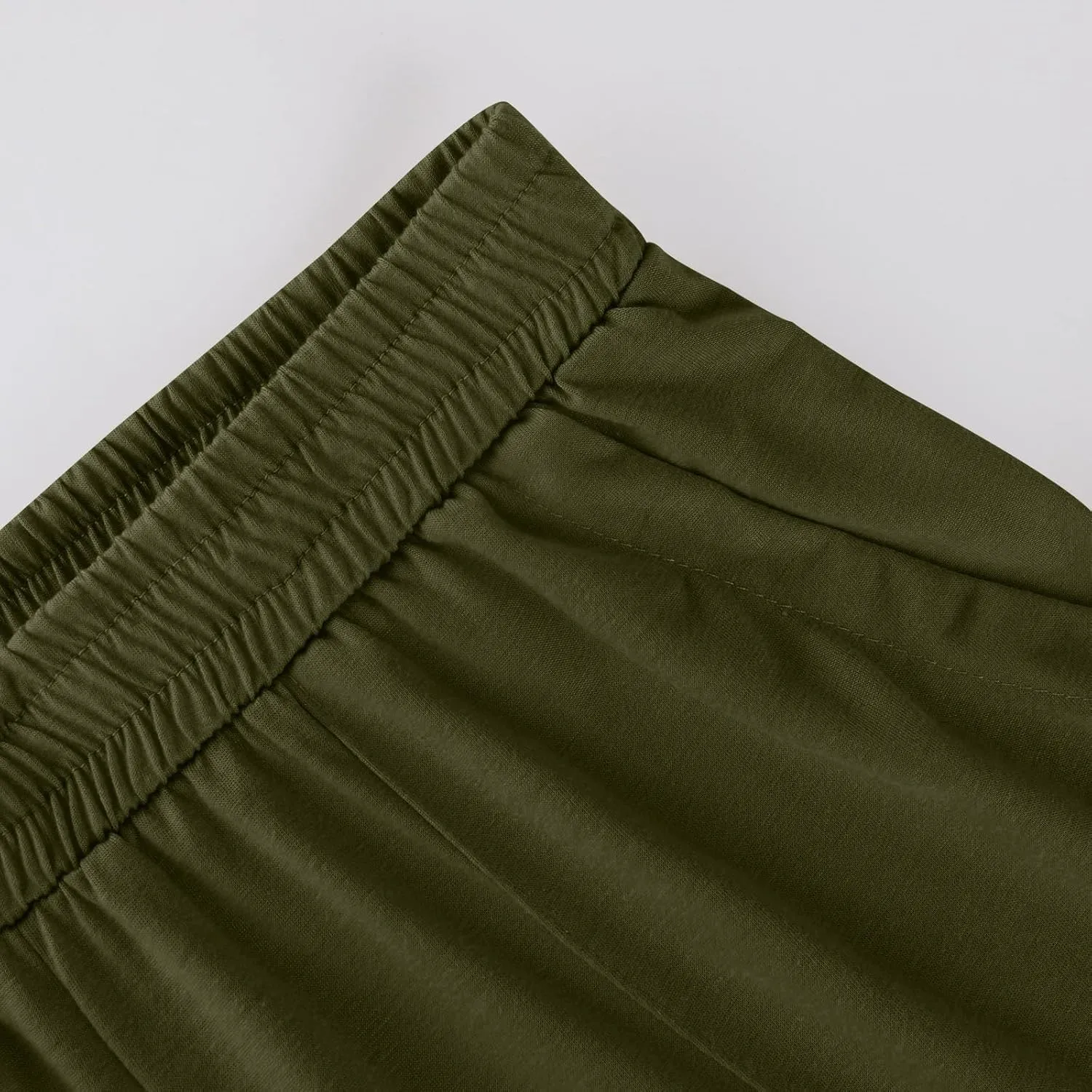Cargo Sweatpants for Women Wide Leg High Waisted Baggy Drawstring Sweat Pants Casual Flared Pants with Pockets