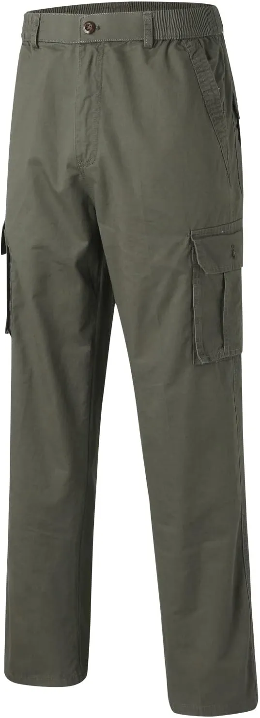Cargo Trousers for Men Heavyweight Fleece Sweatpants with Pockets Men's Heavyweight Fleece Cargo Sweatpants Stretch