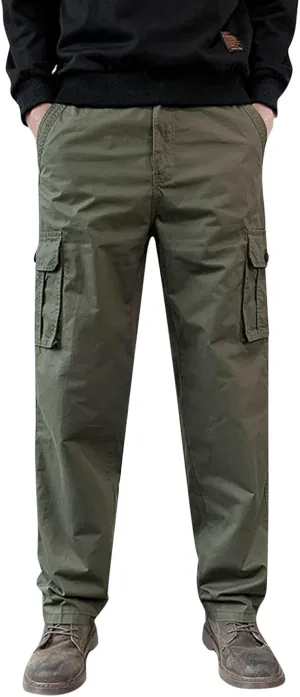 Cargo Trousers for Men Heavyweight Fleece Sweatpants with Pockets Men's Heavyweight Fleece Cargo Sweatpants Stretch
