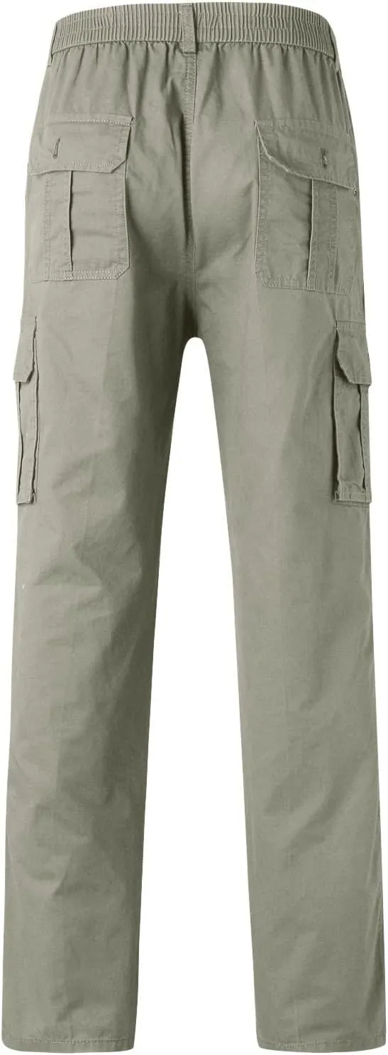 Cargo Trousers for Men Heavyweight Fleece Sweatpants with Pockets Men's Heavyweight Fleece Cargo Sweatpants Stretch