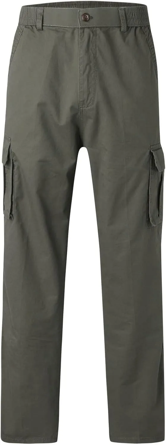 Cargo Trousers for Men Heavyweight Fleece Sweatpants with Pockets Men's Heavyweight Fleece Cargo Sweatpants Stretch