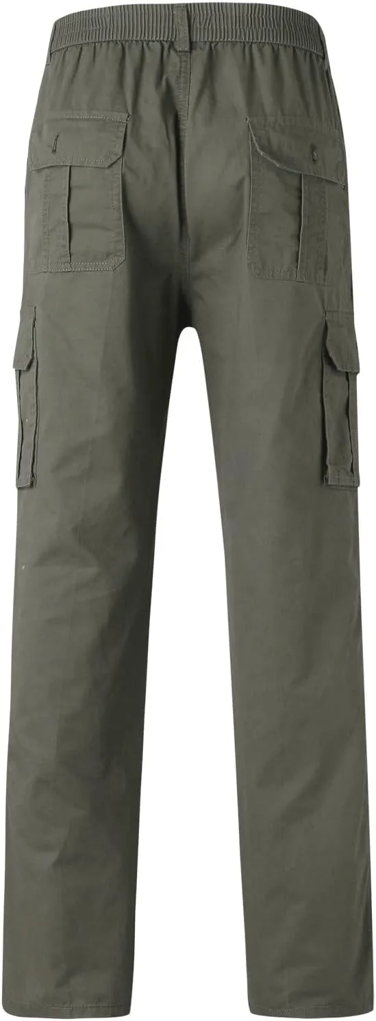 Cargo Trousers for Men Heavyweight Fleece Sweatpants with Pockets Men's Heavyweight Fleece Cargo Sweatpants Stretch