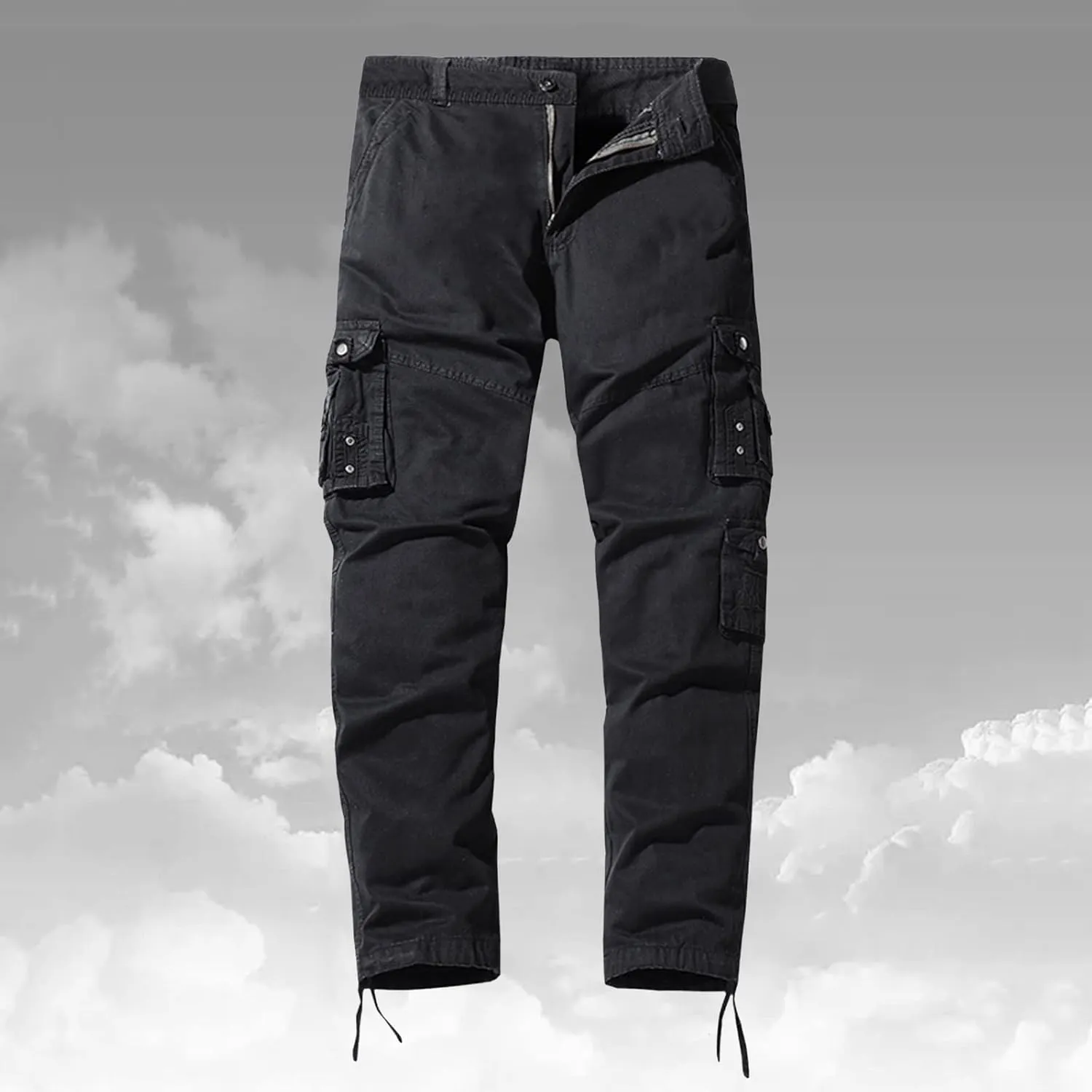 Cargo Trousers for Men Pants Casual Rope Loose Heavyweight Fit Cargo for Men Loose Sports Trousers Pants with Pockets