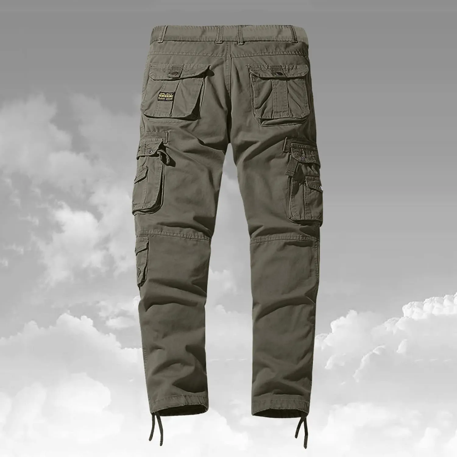 Cargo Trousers for Men Pockets Athletic Jogger Fitness Workout Gym Sweatpants Men's Cargo Pants with Pockets Cotton