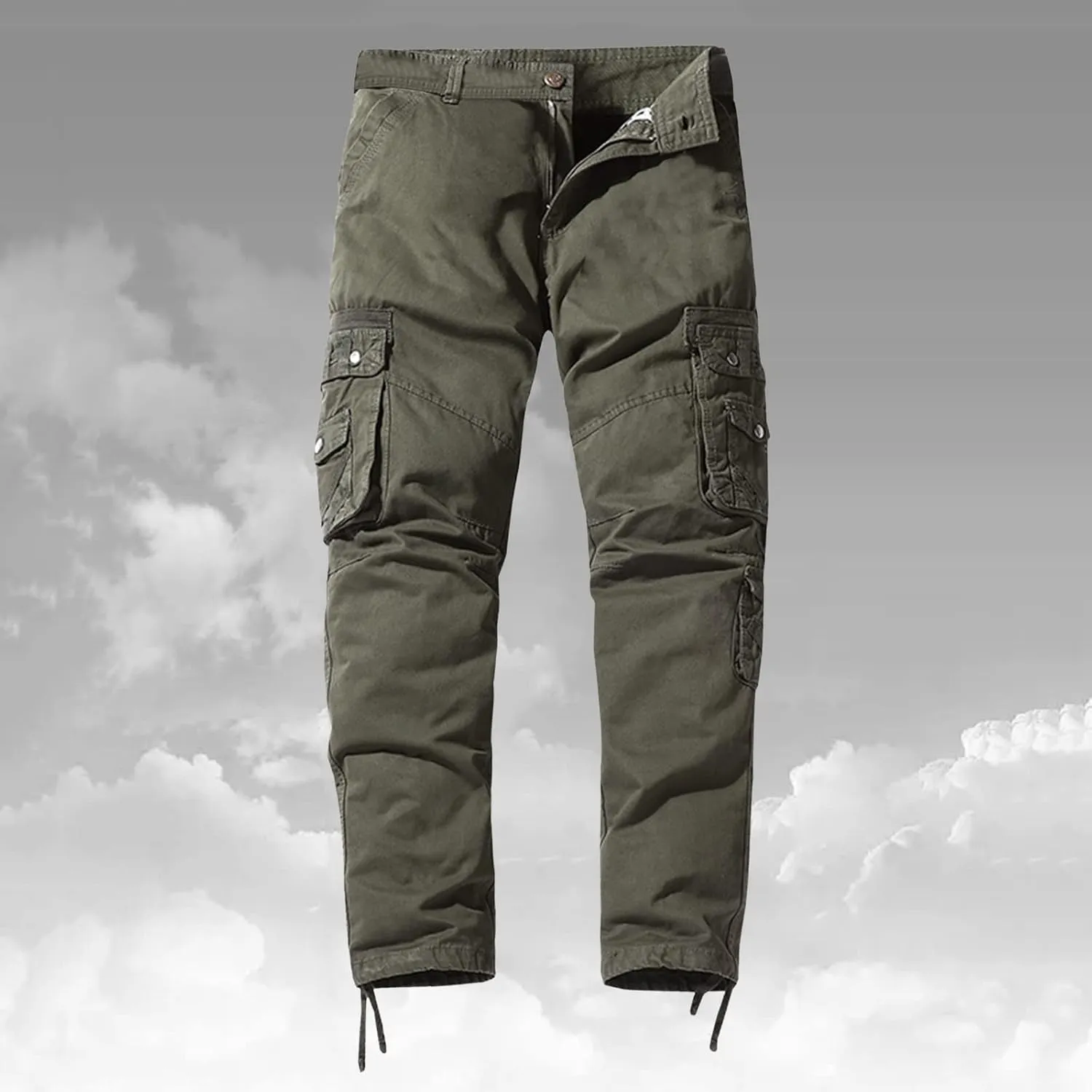 Cargo Trousers for Men Pockets Athletic Jogger Fitness Workout Gym Sweatpants Men's Cargo Pants with Pockets Cotton