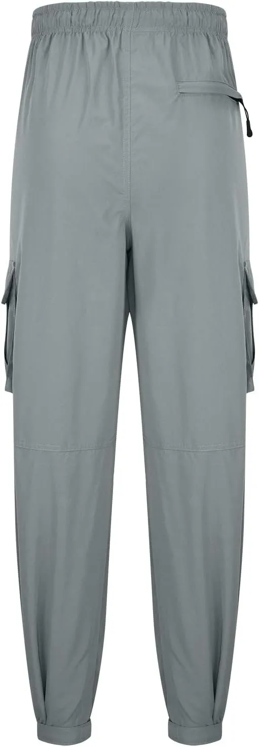 Cargo Trousers for Men Workout Sports Pant Men's Cargo Pants Elastic Waist Joggers Solid Casual Multi Pockets Outdoor