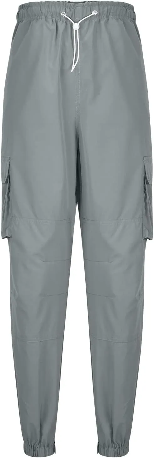 Cargo Trousers for Men Workout Sports Pant Men's Cargo Pants Elastic Waist Joggers Solid Casual Multi Pockets Outdoor