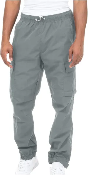 Cargo Trousers for Men Workout Sports Pant Men's Cargo Pants Elastic Waist Joggers Solid Casual Multi Pockets Outdoor