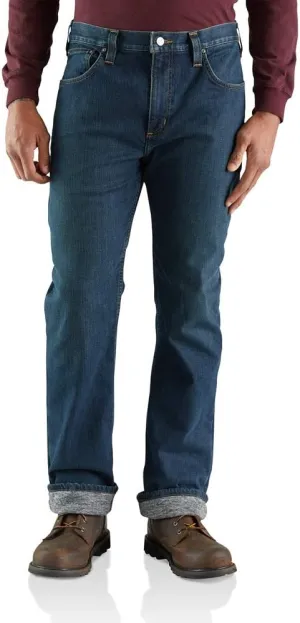 Carhartt Men's Rugged Flex Relaxed Fit Straight Leg Knit Lined Jean