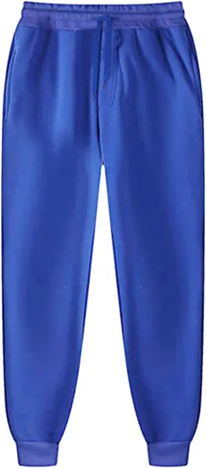 Casual Sweatpants for Men Mens Casual Hip Hop Pants Solid Color Track Cuff Workout Pants with Lightweight Sweatpants