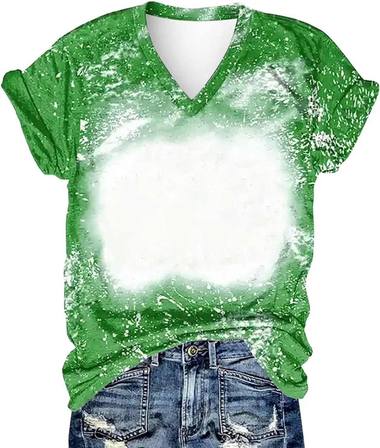 Ceboyel Womens Bleached Sublimation Blank Shirts Short Sleeve Graphic Tees Tops Casual Blouses Funny Summer Outfits Clothes