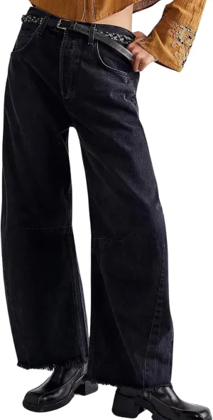 CHARTOU Women Barrel Jeans Distressed Boyfriend Baggy Jeans High Waist Wide Leg Jeans Y2k Ripped Harem Pants