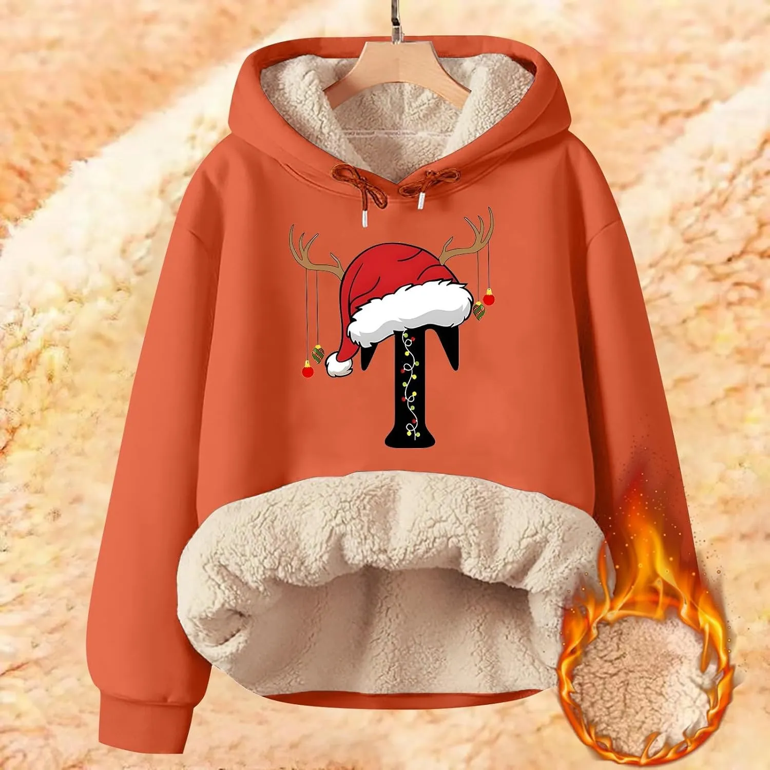 Christmas Hoodie For Women Letter Print Hoodie Sweatshirt Funny Xmas Holiday Pullover With Pocket White Christmas