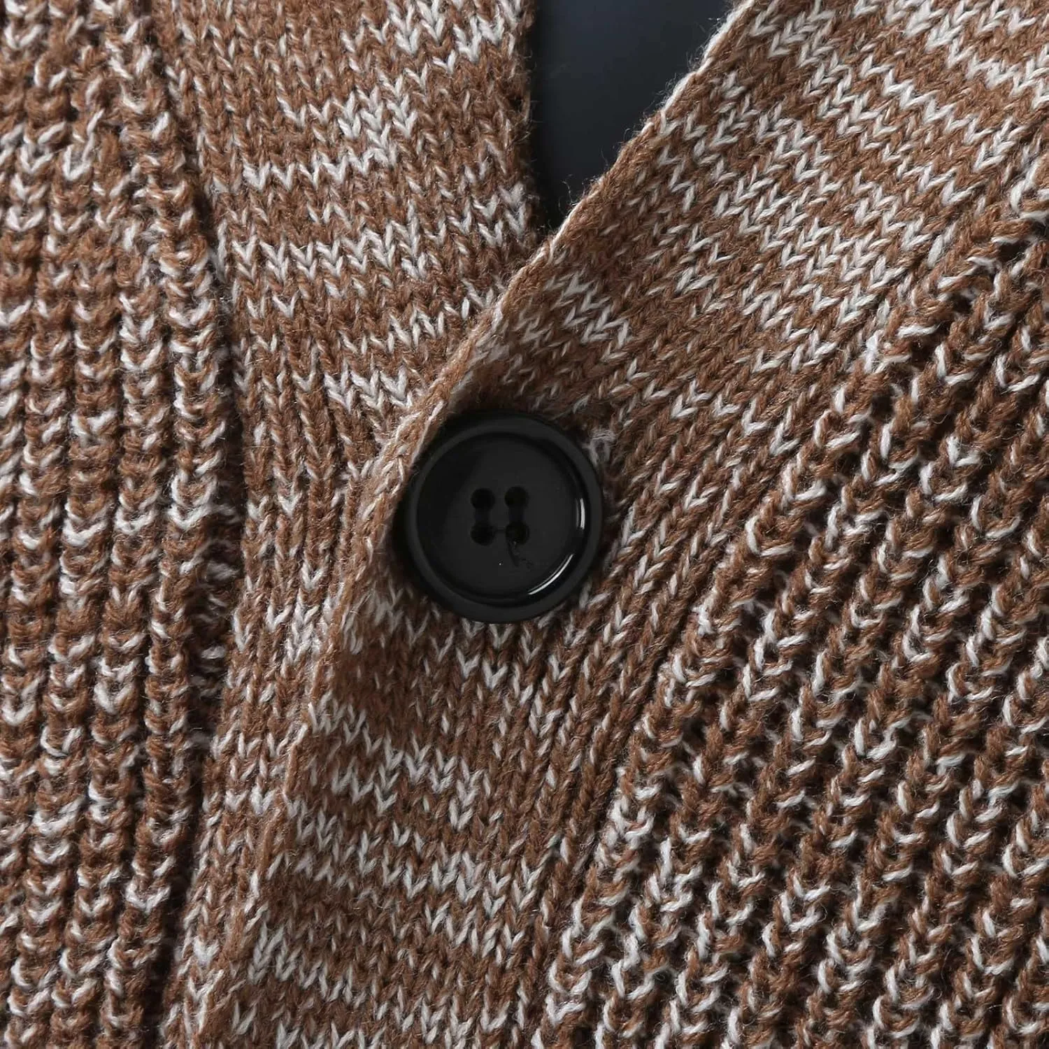 CRNTCEM Mens Casual Shawl Collar Cardigan Sweater Cable Knit Button Chunky Winter Thick Thermal Open Front Cardigan Coats