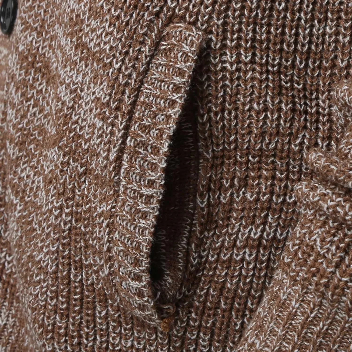 CRNTCEM Mens Casual Shawl Collar Cardigan Sweater Cable Knit Button Chunky Winter Thick Thermal Open Front Cardigan Coats