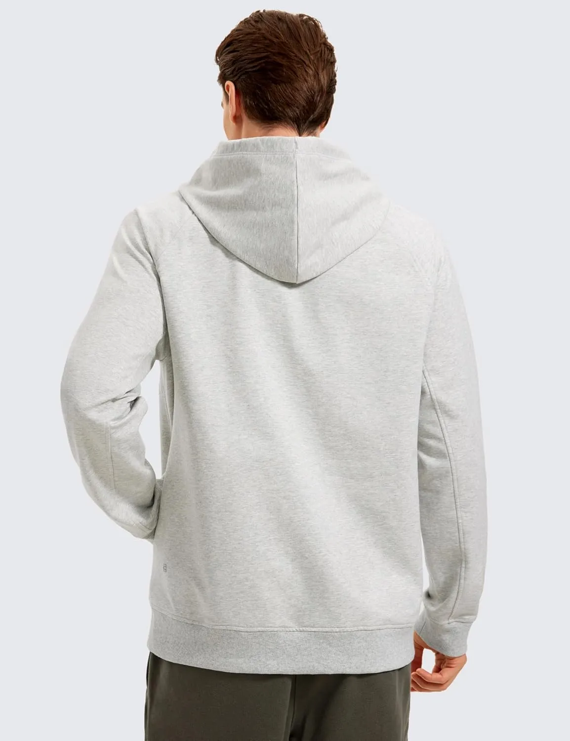 CRZ YOGA Hoodies for Men French Terry Hooded Sweatshirts Workout Athletic Casual Pullover Tops with Pocket