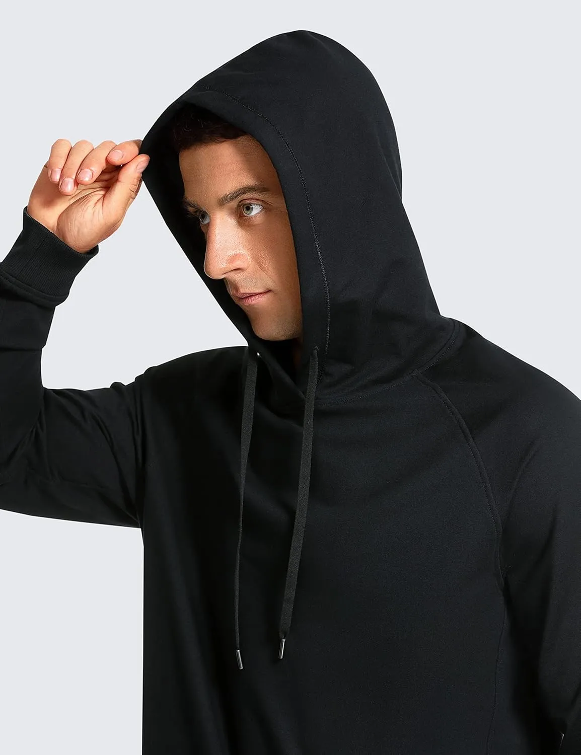 CRZ YOGA Hoodies for Men French Terry Hooded Sweatshirts Workout Athletic Casual Pullover Tops with Pocket