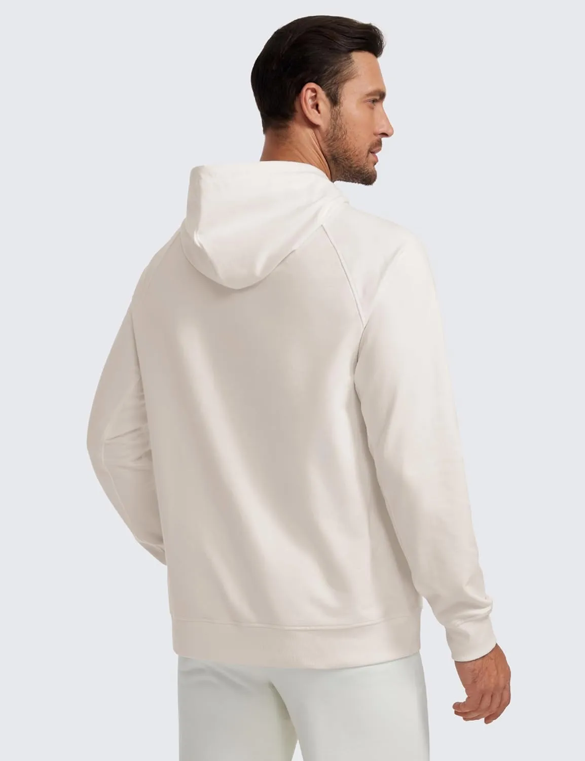 CRZ YOGA Hoodies for Men French Terry Hooded Sweatshirts Workout Athletic Casual Pullover Tops with Pocket