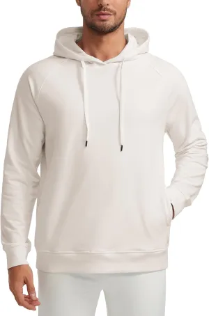 CRZ YOGA Hoodies for Men French Terry Hooded Sweatshirts Workout Athletic Casual Pullover Tops with Pocket