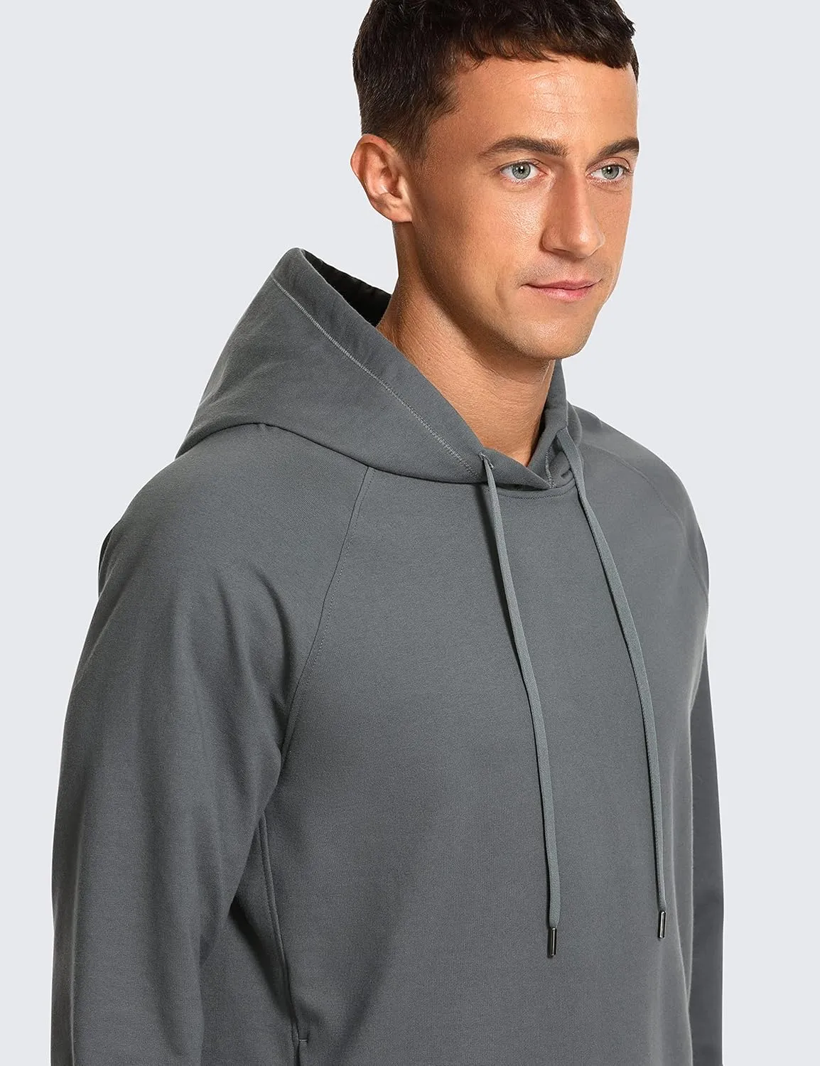CRZ YOGA Hoodies for Men French Terry Hooded Sweatshirts Workout Athletic Casual Pullover Tops with Pocket
