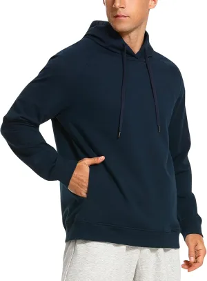 CRZ YOGA Hoodies for Men French Terry Hooded Sweatshirts Workout Athletic Casual Pullover Tops with Pocket