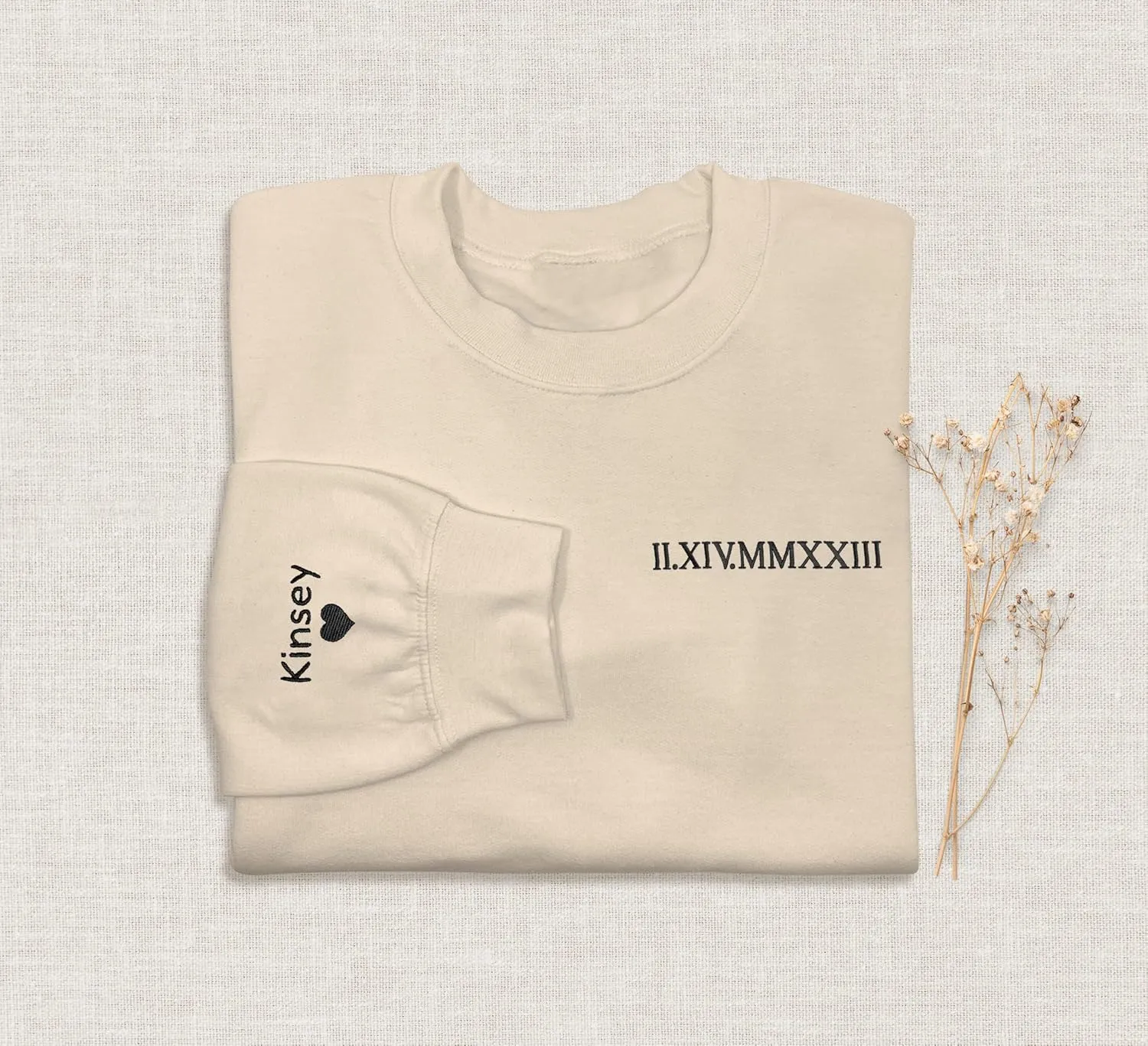 Custom Embroidered Matching Couple Sweatshirt Personalized Couple Sweatshirts with Your Initials