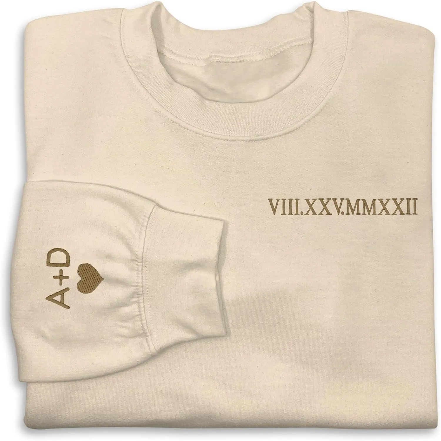 Custom Embroidered Matching Couple Sweatshirt Personalized Couple Sweatshirts with Your Initials