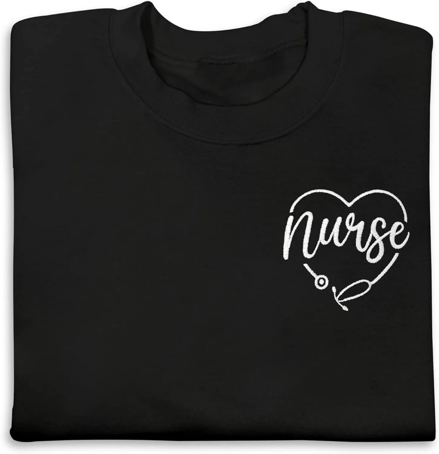 Custom Embroidered Nurse Sweatshirt Personalized Stethoscope Nurse Life Sweatshirt