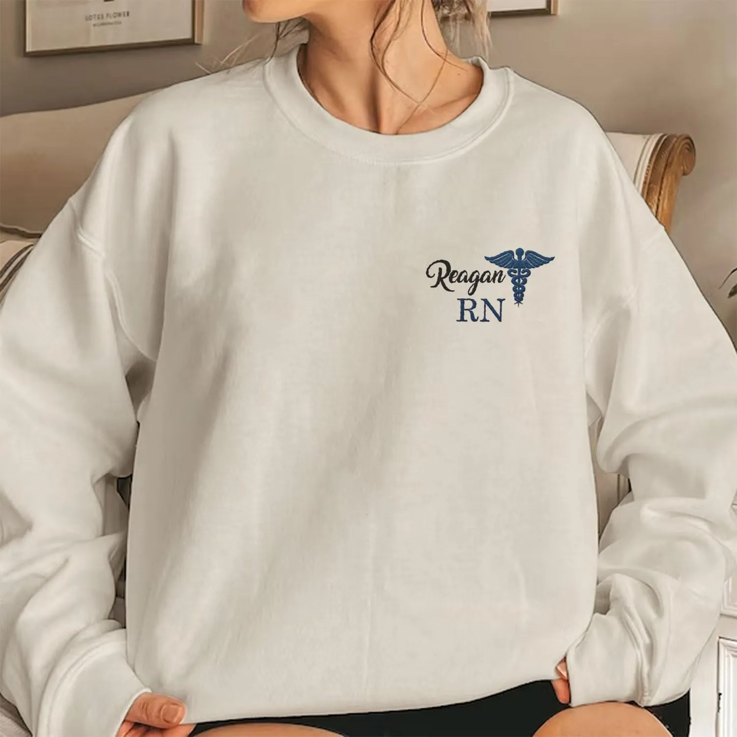 Custom Emergency Department Embroidered Crewneck Sweatshirt RN ER Nurse Shirt Emergency Nurses Life Hoodie Gifts