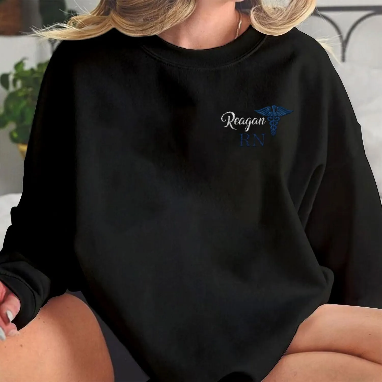Custom Emergency Department Embroidered Crewneck Sweatshirt RN ER Nurse Shirt Emergency Nurses Life Hoodie Gifts