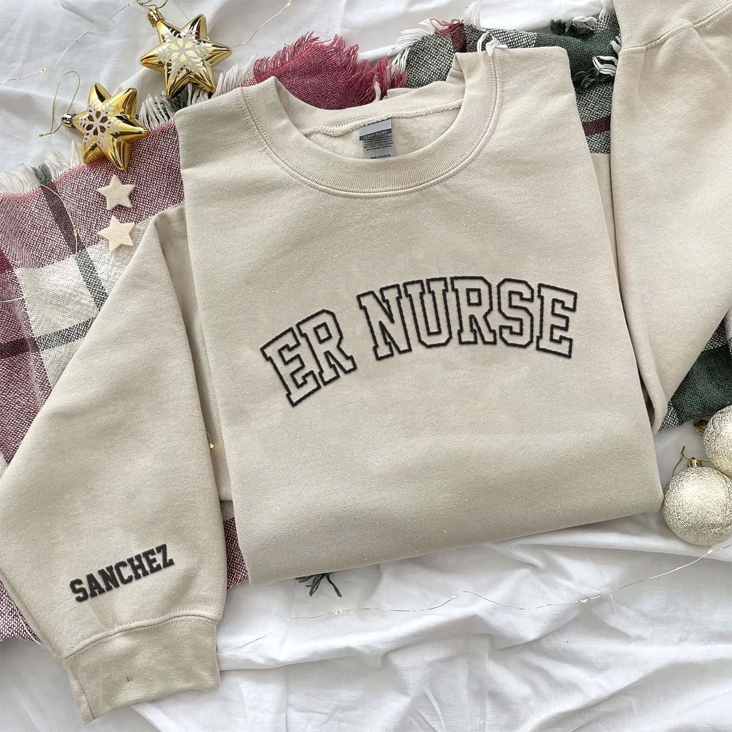 Custom Emergency Department Embroidered Crewneck Sweatshirt RN ER Nurse Shirt Emergency Nurses Life Hoodie Gifts