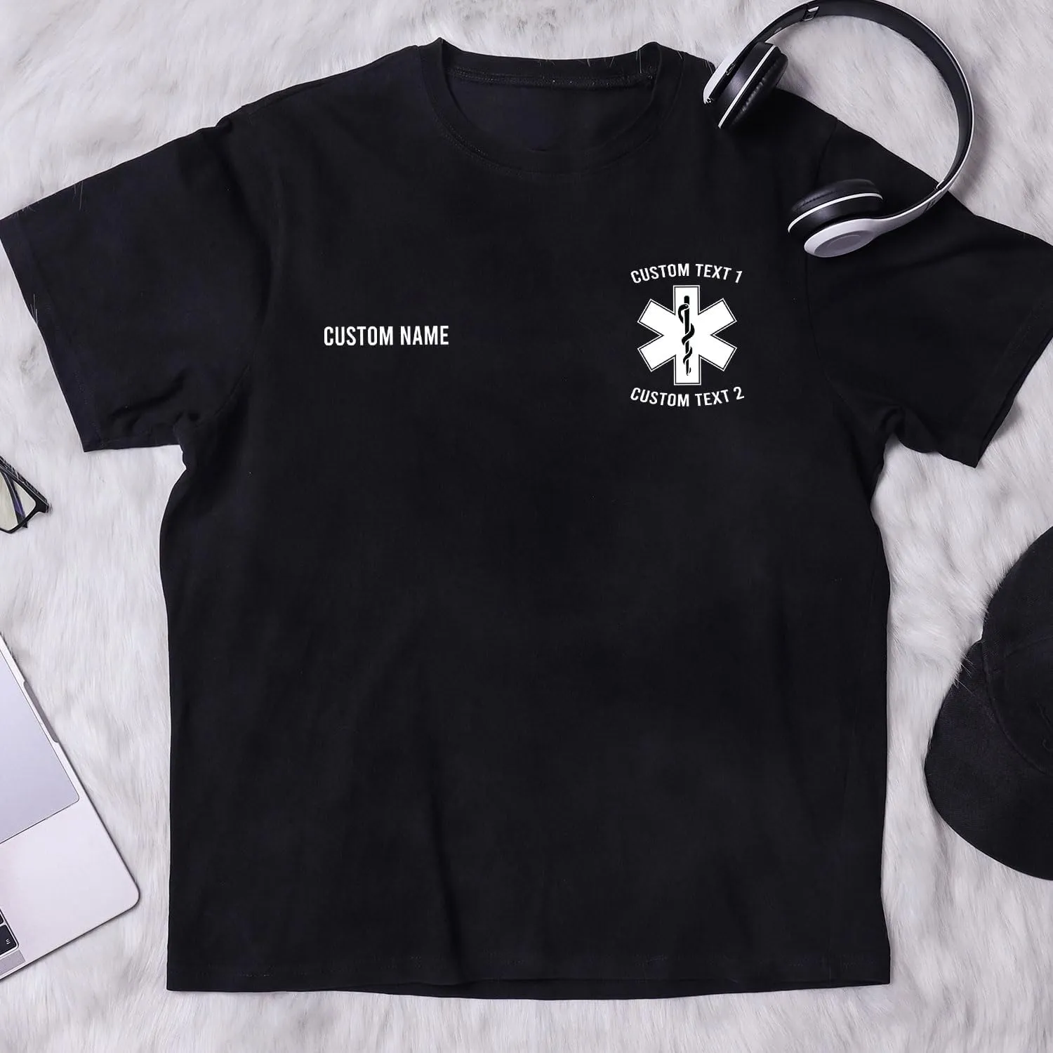 Custom EMT EMS Embroidered Sweatshirt Hoodie Personalized Paramedic Uniform Emergency Medical Technician Shirts Men Women