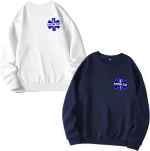 Custom EMT EMS Embroidered Sweatshirt Hoodie Personalized Paramedic Uniform Emergency Medical Technician Shirts Men Women