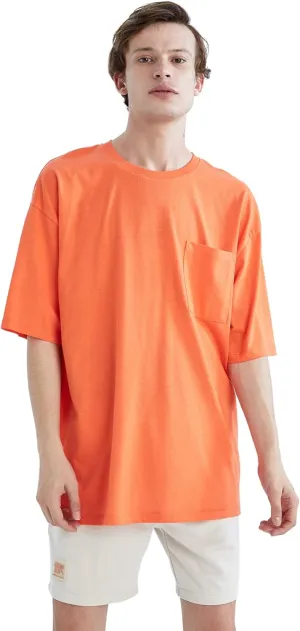 DeFacto Young Men Short Sleeve Crew Neck Oversized Tshirts 100% Cotton – Young Men Oversized Crew Neck T-Shirts