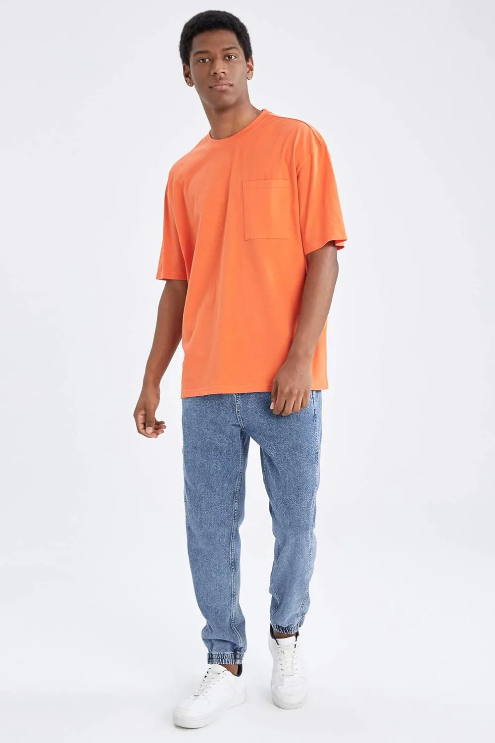 DeFacto Young Men Short Sleeve Crew Neck Oversized Tshirts 100% Cotton – Young Men Oversized Crew Neck T-Shirts