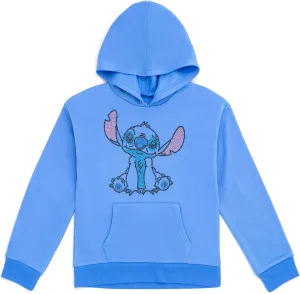 Disney Lilo & Stitch Girls French Terry Crossover Hoodie Toddler to Big Kid