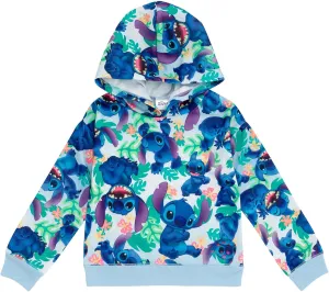 Disney Lilo & Stitch Girls French Terry Crossover Hoodie Toddler to Big Kid