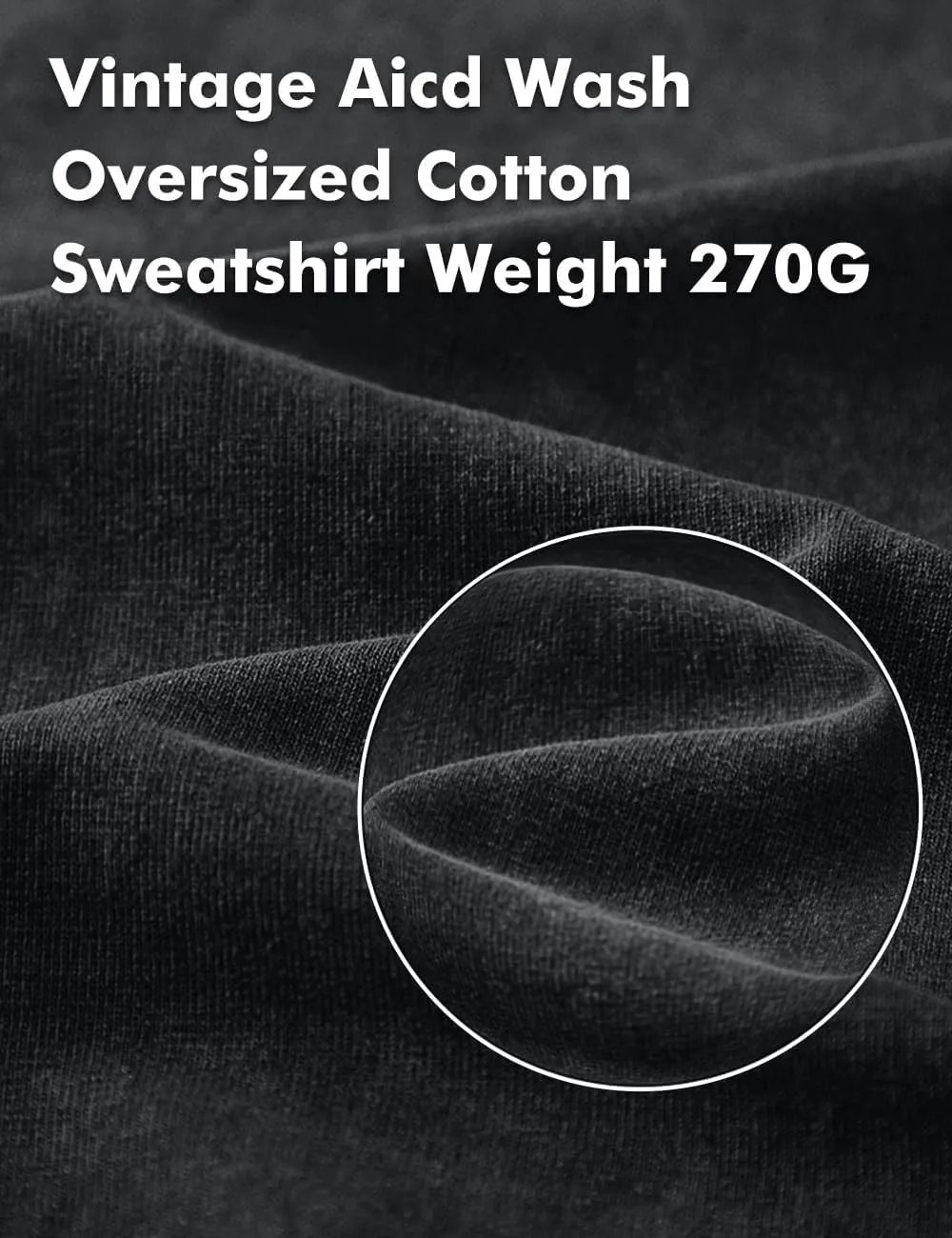 Dnzzs Men's Oversized T-Shirts Long Sleeve Crew Neck Sweatshirt Acid Wash Basic Cotton Tees Vintage Streetwear Tee Tops
