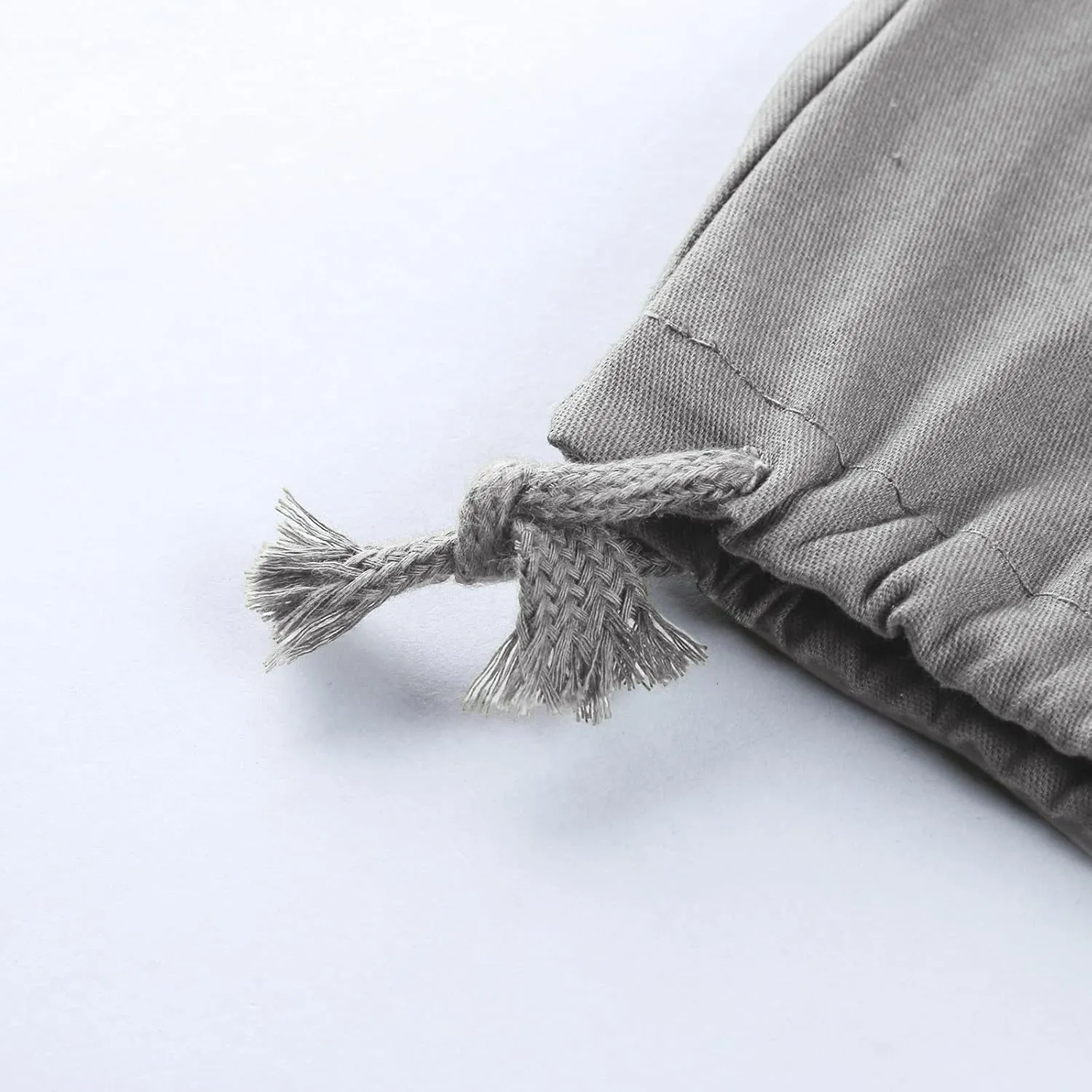 Elastic Waist Cargo Pants for Men Relaxed Fit Tactical Hiking Pants Casual Work Trousers Drawstring Travel Pants