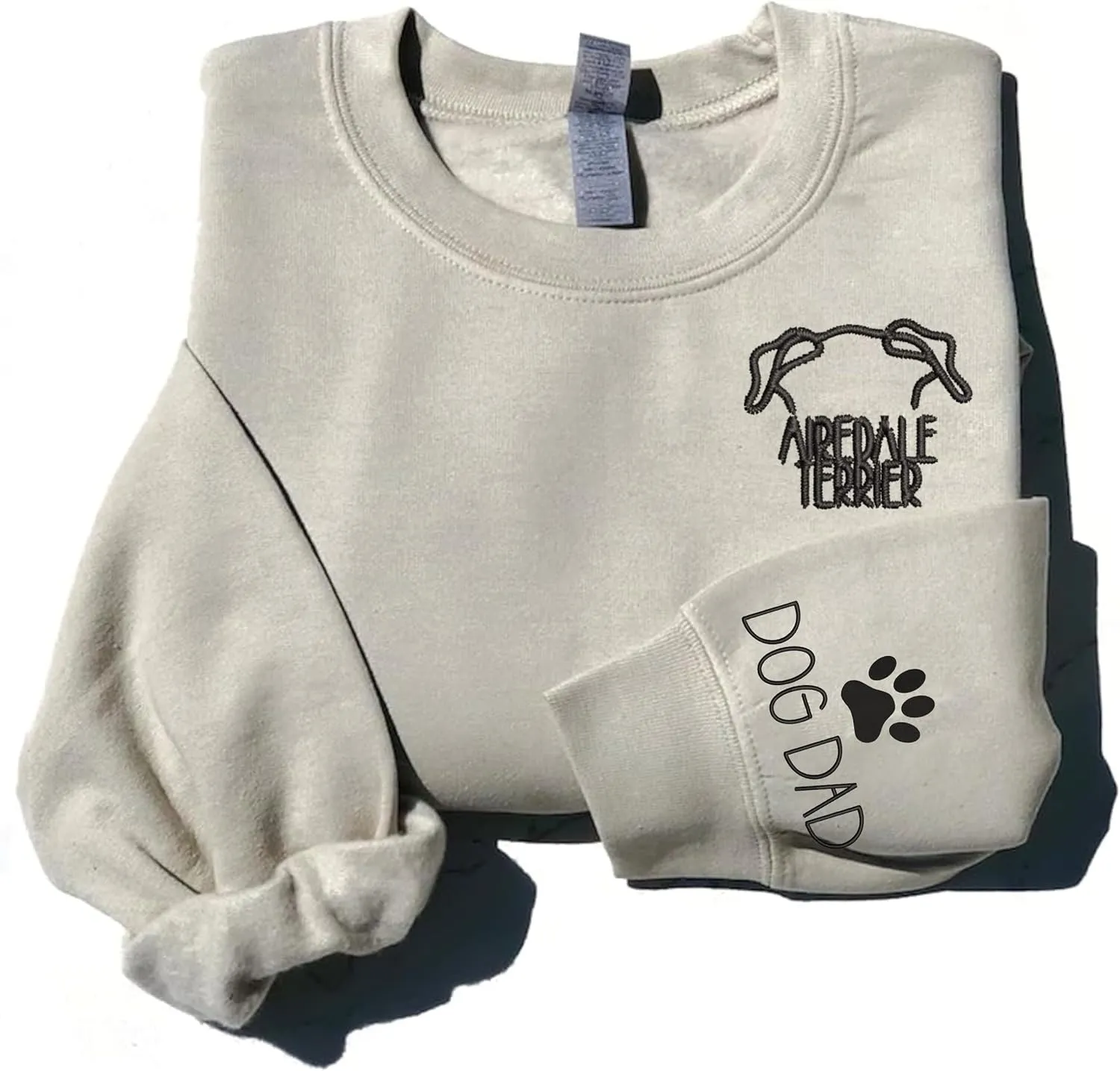 Embroidered Sweatshirt, Dog Mama Sweatshirt Women, Personalized Gift for Dog Lover, Dog Dad Sweatshirts