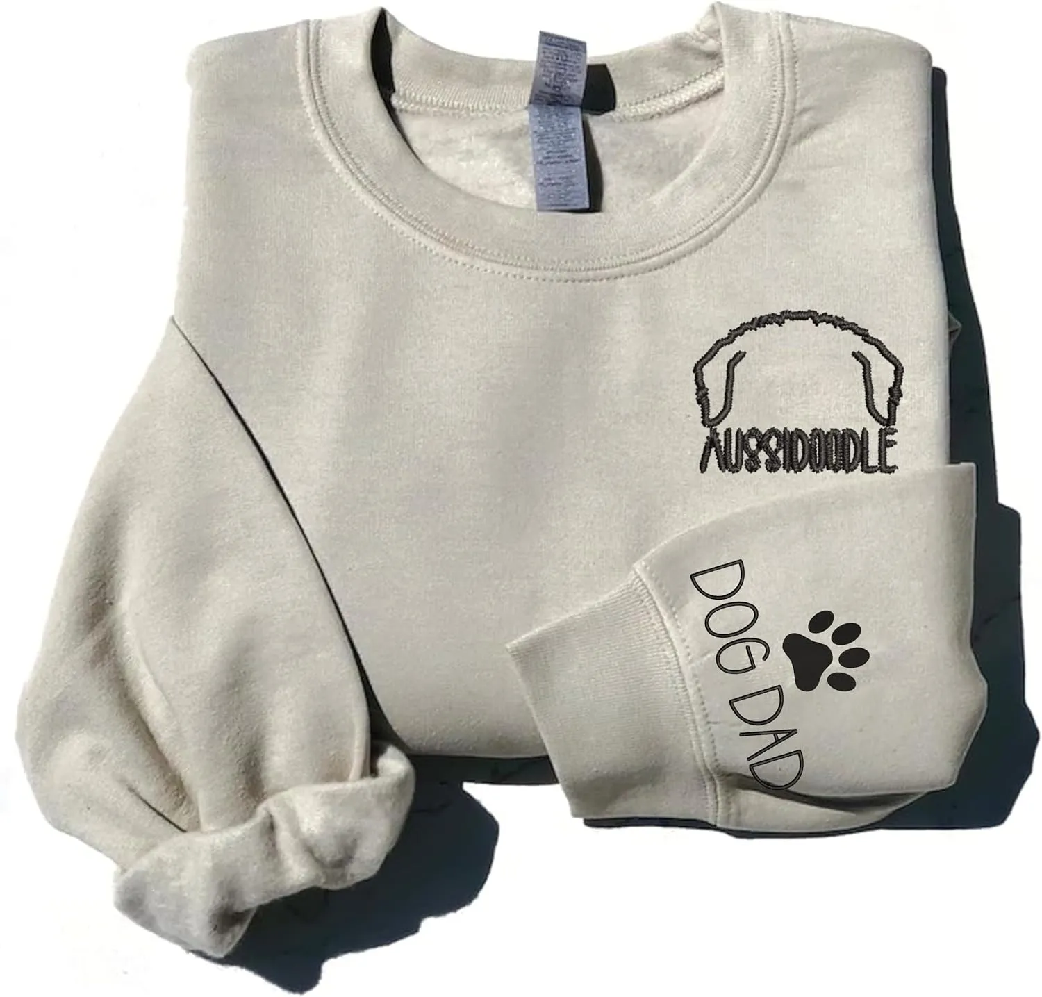 Embroidered Sweatshirt, Dog Mama Sweatshirt Women, Personalized Gift for Dog Lover, Dog Dad Sweatshirts