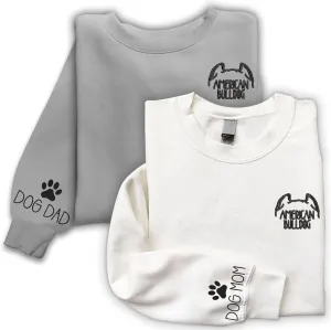 Embroidered Sweatshirt, Dog Mama Sweatshirt Women, Personalized Gift for Dog Lover, Dog Dad Sweatshirts