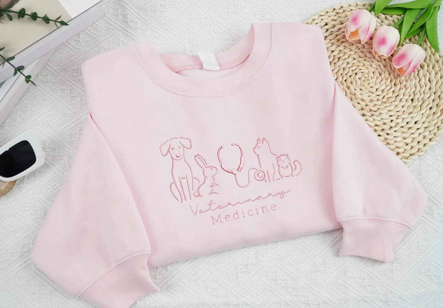 Embroidered Vet Med Sweatshirt, Vet Tech Shirt, Veterinarian Hoodie, Animal Doctor Shirt, Pet Doctor